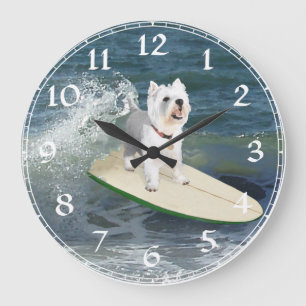 Reloj Redondo Grande West Highland White Terrier Clock