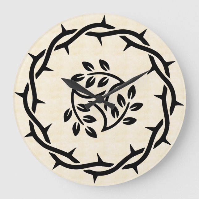 Reloj Redondo Grande Where Pain Finds Peace (Anverso)