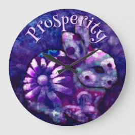 Reloj Redondo Grande Whimsical Floral Bunny Rabbit Personalized