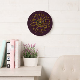 Reloj Redondo Grande Whimsical Floral Wall Art