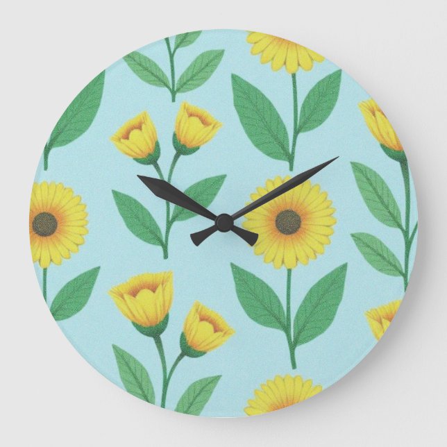 Reloj Redondo Grande Whimsical Glee Bloom (Anverso)