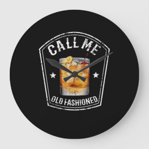 Reloj Redondo Grande Whiskey me llama viejo de moda