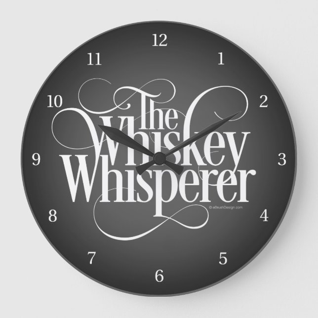 Reloj Redondo Grande Whiskey Whisperer (Anverso)