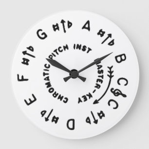 Reloj Redondo Grande White Pitch Pipe
