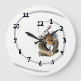 Reloj Redondo Grande White Rabbit Wall Clock