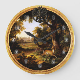 Reloj Redondo Grande Wicca Rustica: La caza