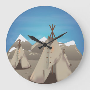 Reloj Redondo Grande Wigwam - tipi