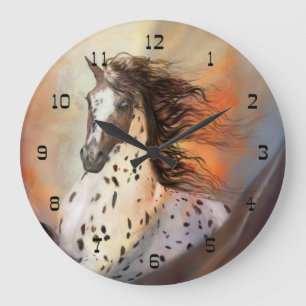 Reloj Redondo Grande Wild Horse 2 Round Wall Clock