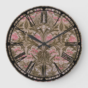 Reloj Redondo Grande William Morris Columbine Pattern Wall Clock