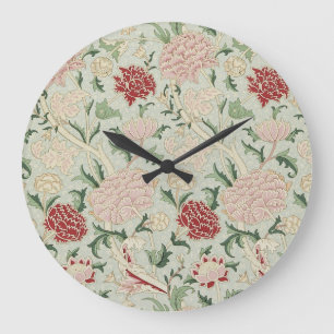 Reloj Redondo Grande William Morris Cray Floral Pre Raphaelite Vintage