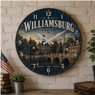 Reloj Redondo Grande Williamsburg Virginia