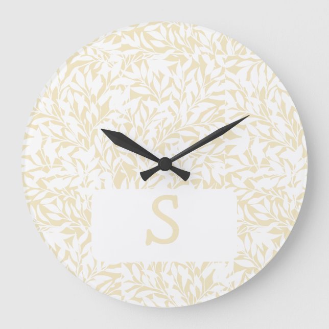 Reloj Redondo Grande Willow Whorl Silhouette - Yellow (Anverso)