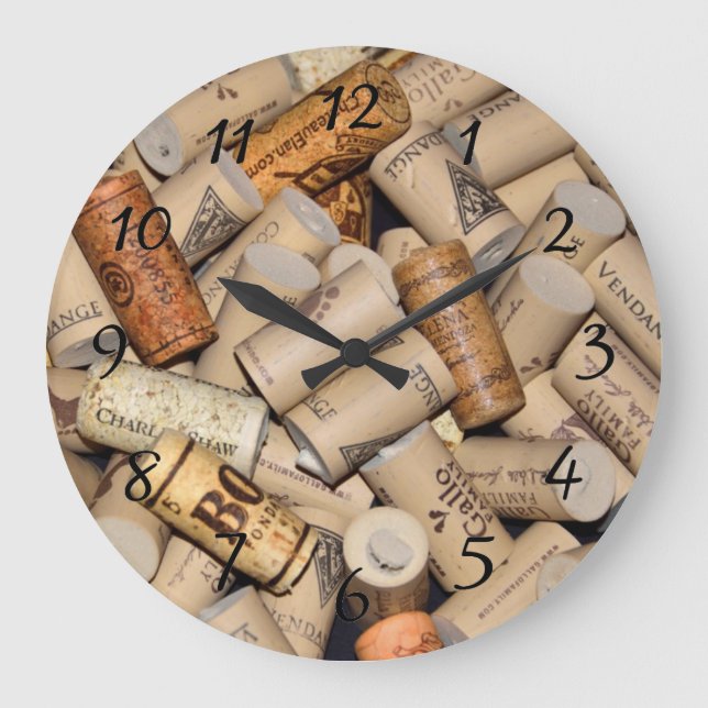 Reloj Redondo Grande Wine Corks (Anverso)