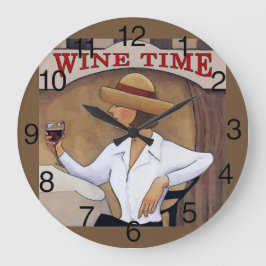 Reloj Redondo Grande Wine Time,