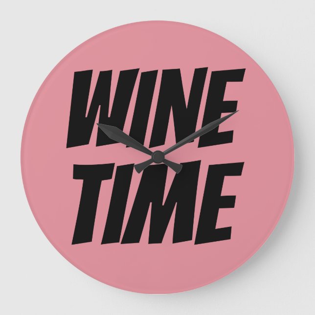 RELOJ REDONDO GRANDE WINE TIME WALL CLOCK (Anverso)