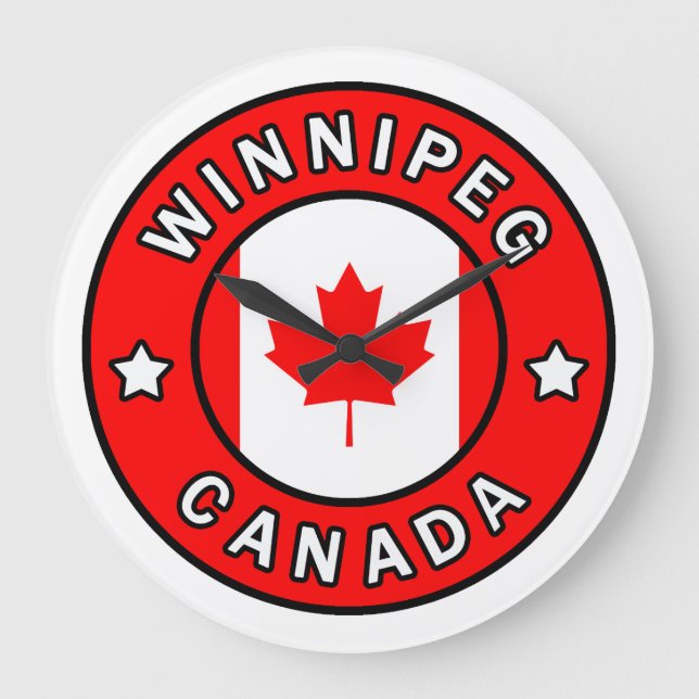 Reloj Redondo Grande Winnipeg Canada (Anverso)