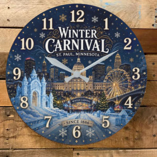 Reloj Redondo Grande Winter Carnival Festival St. Paul Minnesota 