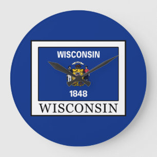 Reloj Redondo Grande Wisconsin