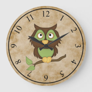 Reloj Redondo Grande Wise Owl