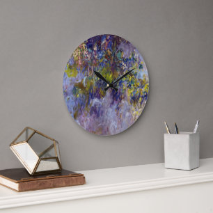 Reloj Redondo Grande Wisteria (mitad izquierda) por Claude Monet