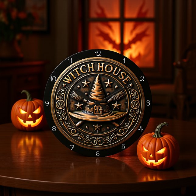Reloj Redondo Grande Witch House Pentagram Broom (Subido por el creador)