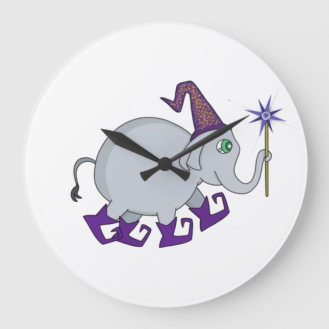 Reloj Redondo Grande Wizard Elephant (Anverso)