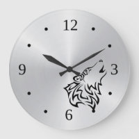 Wolf Tribal Tattoo Vector Plata Negro