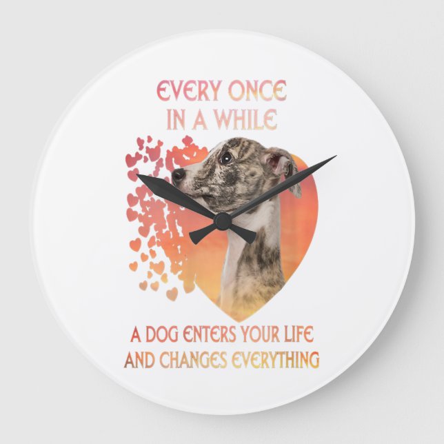 Reloj Redondo Grande Womens Every Once In A While A Dog Enters (Anverso)