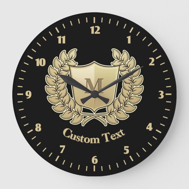 Reloj Redondo Grande Wreath con Escudo (Anverso)