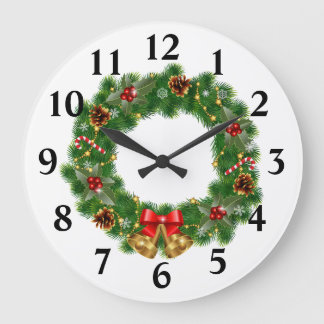 Reloj Redondo Grande Wreath decorativa