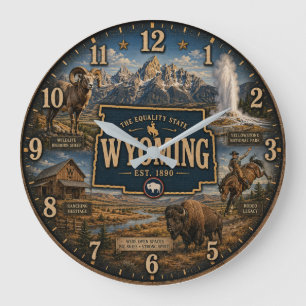 Reloj Redondo Grande Wyoming State Yellowstone and Grand Teton