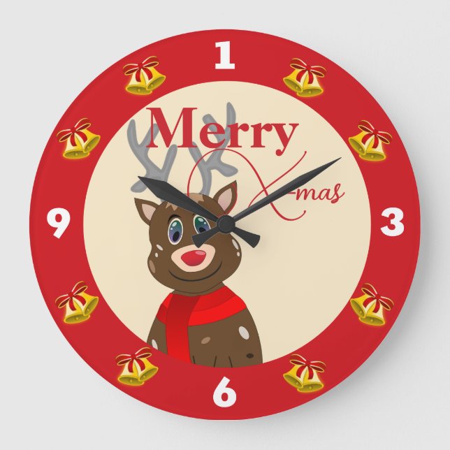 Reloj Redondo Grande X-mas con un gozo (Anverso)