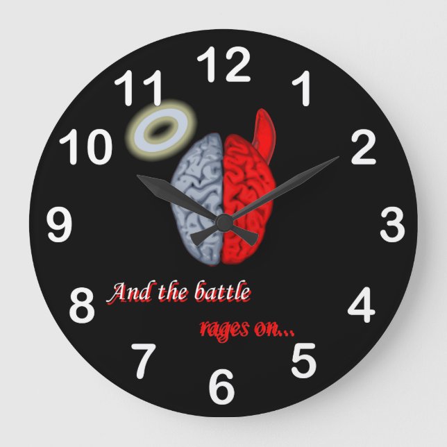 Reloj Redondo Grande Y la batalla continúa (el bien contra el mal) (Anverso)