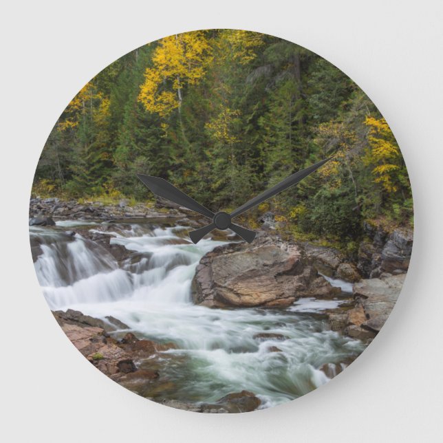 Reloj Redondo Grande Yaak Falls In Autumn In The Kootenai National (Anverso)