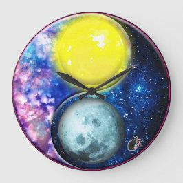 Reloj Redondo Grande Yang-Yin / Sun-Moon