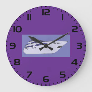 Reloj Redondo Grande Yate de motor de lujo Yate de superlujo blanco mod