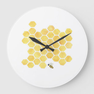 Reloj Redondo Grande yellow bee wall clock kitchen nursery