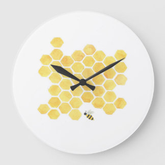 Reloj Redondo Grande yellow bee wall clock kitchen nursery