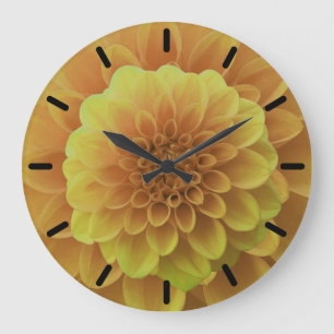 Reloj Redondo Grande Yellow Dahlia