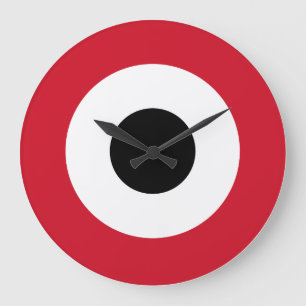 Reloj Redondo Grande Yemen país símbolo de la bandera redondeada ejérci