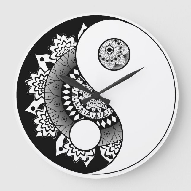 Reloj Redondo Grande Yin y Yang (Anverso)