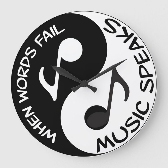 Reloj Redondo Grande Yin yang (Anverso)