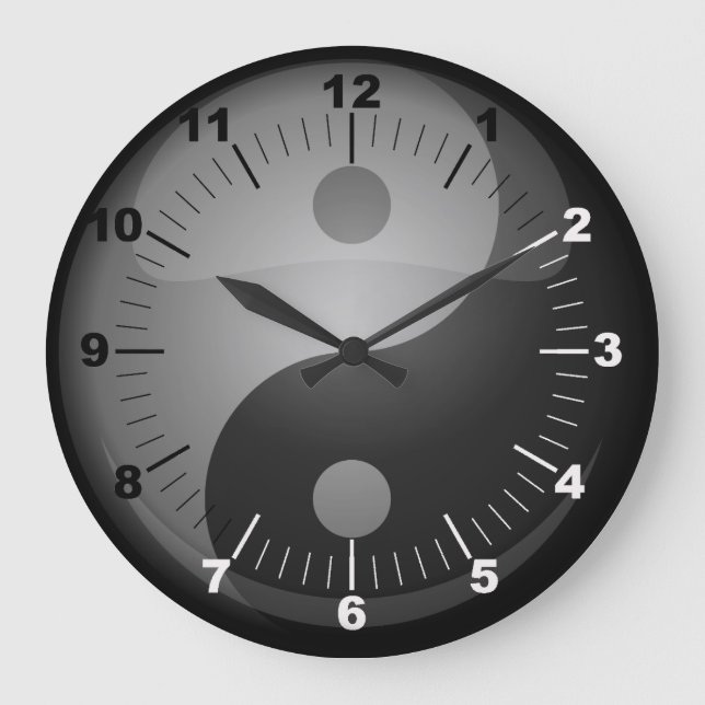 Reloj Redondo Grande Yin Yang (Anverso)