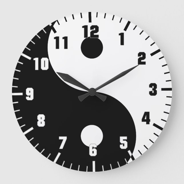 Reloj Redondo Grande yin yang (Anverso)