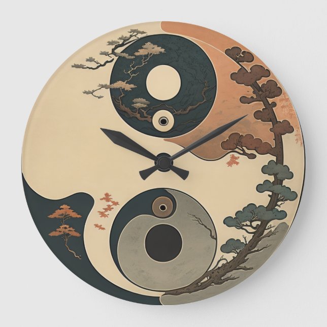 Reloj Redondo Grande Yin Yang (Anverso)
