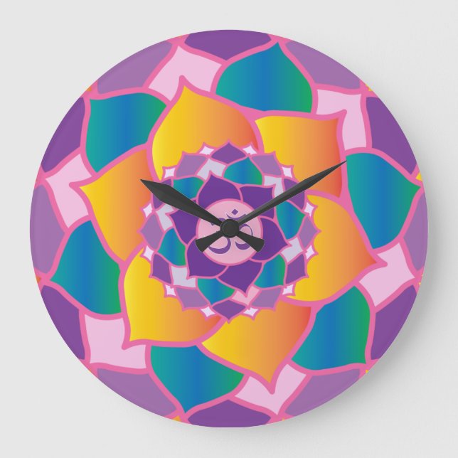 Reloj Redondo Grande Yoga Center or Yoga Club (Anverso)