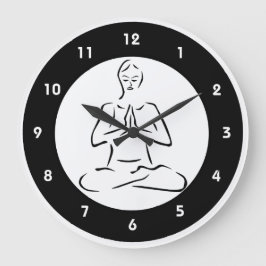 Reloj Redondo Grande Yoga Design Wall Clock