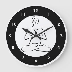 Reloj Redondo Grande Yoga Design Wall Clock