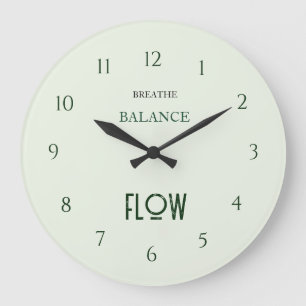 Reloj Redondo Grande Yoga Verde Menta