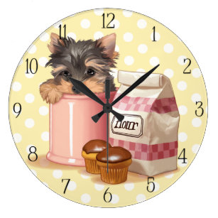 Yorkshire Terrier Perro Silueta-Reloj De Pared 